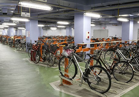 鴻池新田駅前地下自転車駐車場